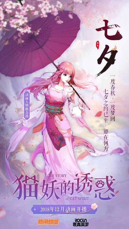 《猫妖的诱惑》动画人物概念版海报